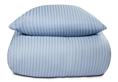 Dobbelt sengetøj i 100% Bomuldssatin - 200x220 cm - Lyseblåt ensfarvet sengesæt - Borg Living sengelinned
